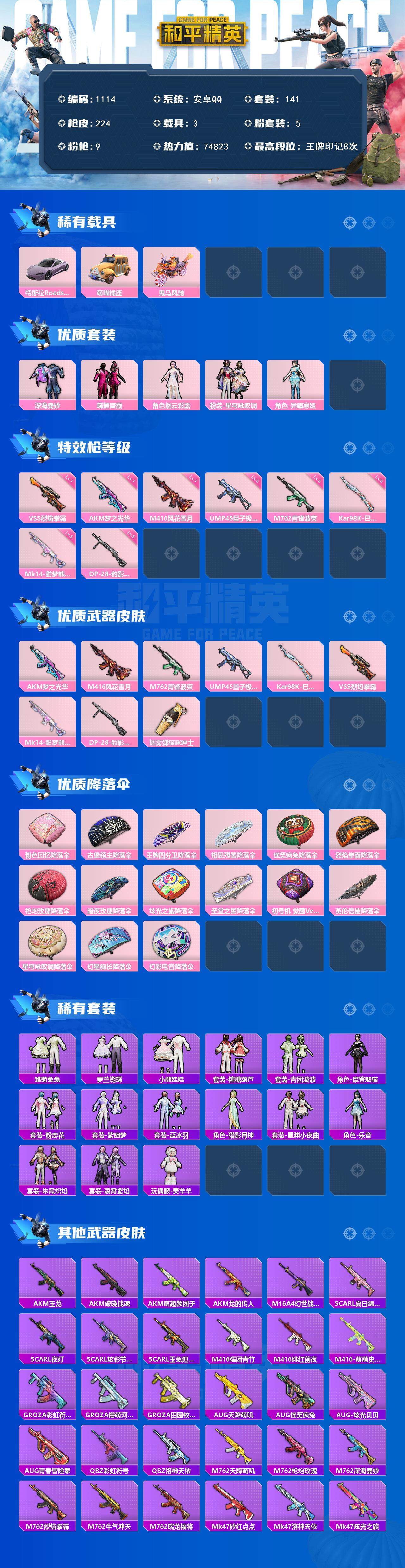 HPCMW3426071和平精英账号详情图2 HPCMW3426071和平精英账号详情图2