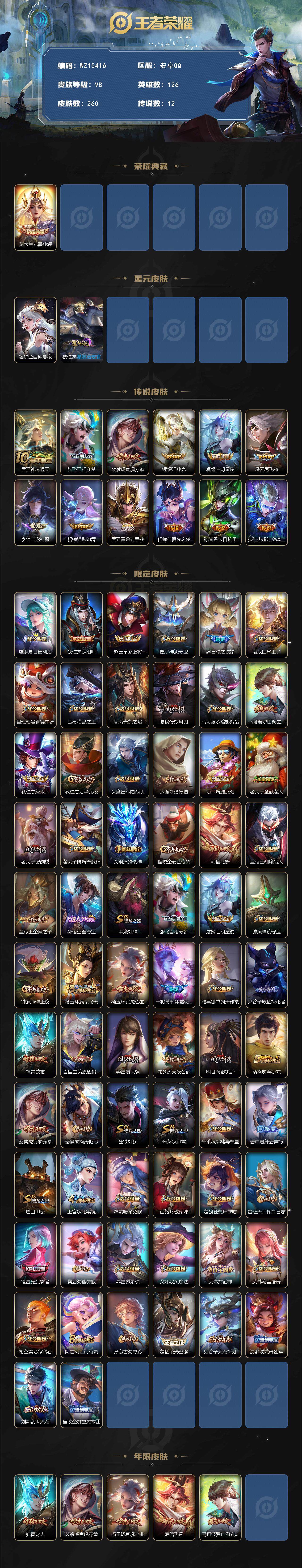 WZ0349624王者荣耀账号详情图2