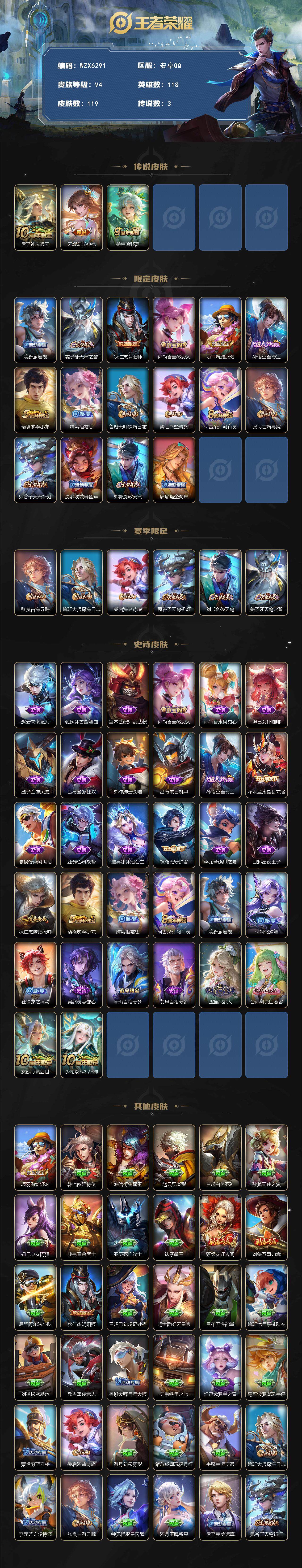 WZEY3393193王者荣耀账号详情图2