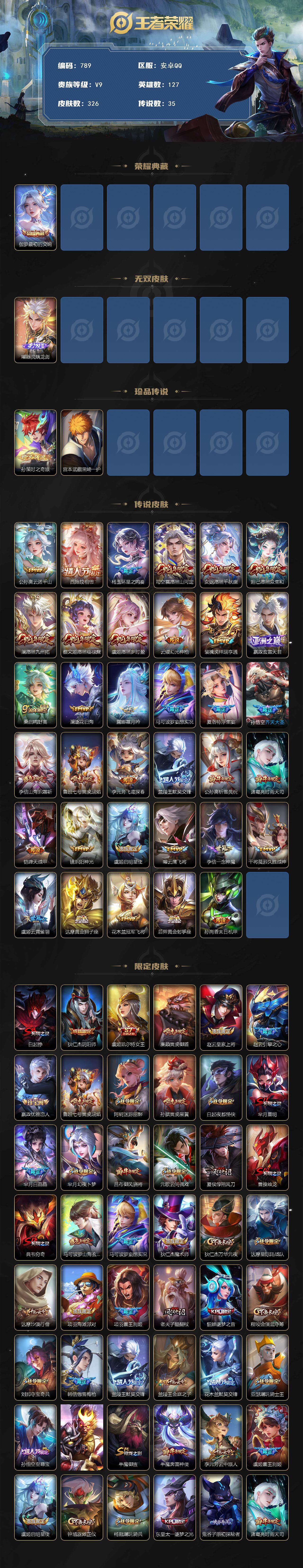 WZCMW3392974王者荣耀账号详情图2