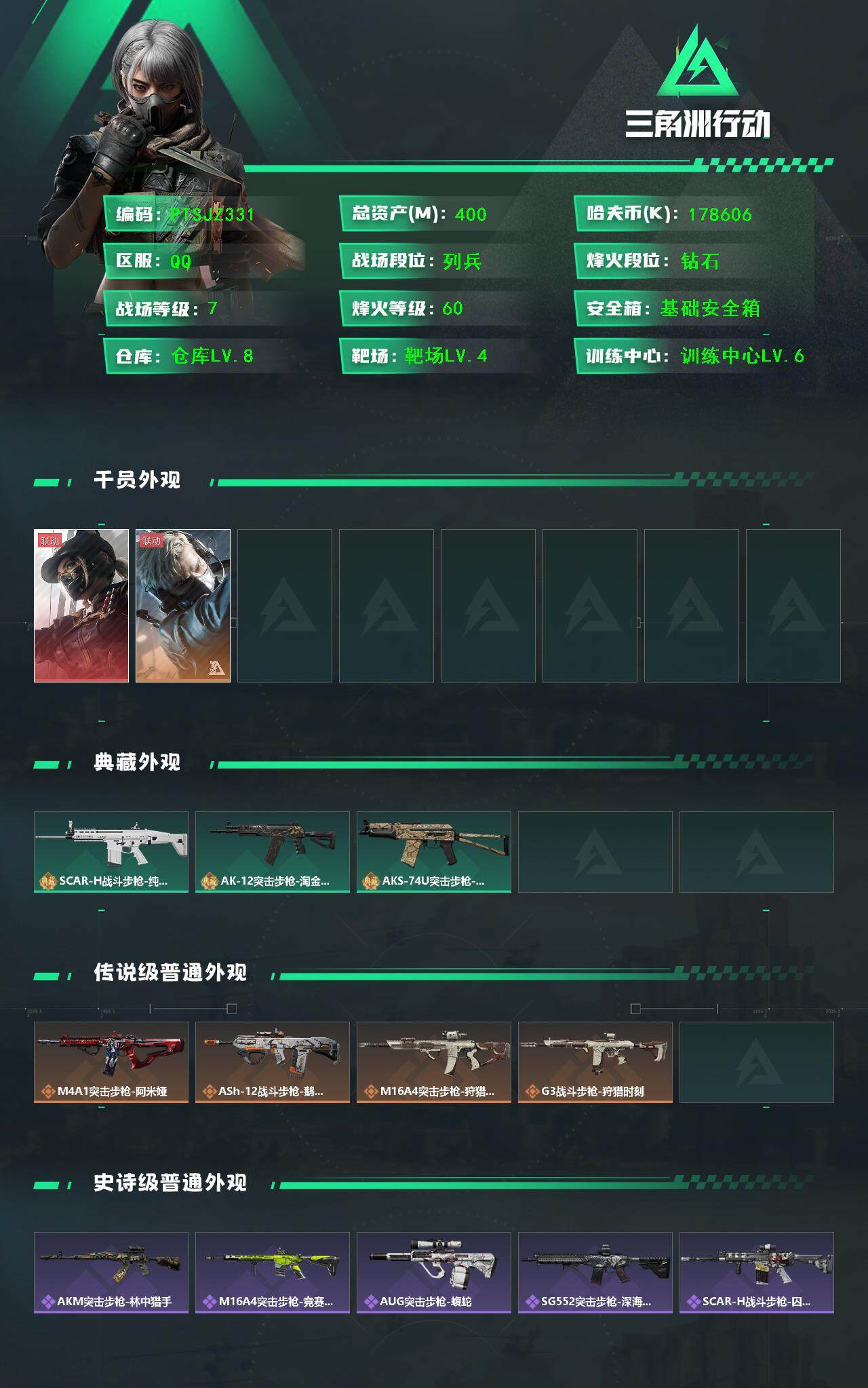 SJZCMW393125三角洲行动账号详情图2