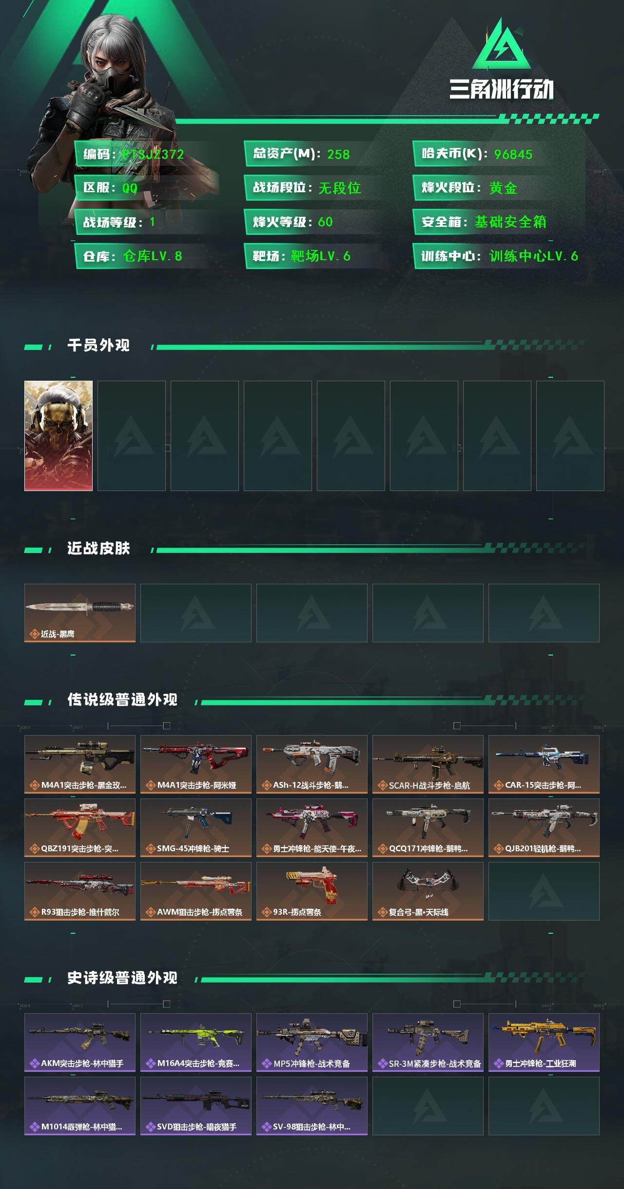 SJZCMW385556三角洲行动账号详情图2