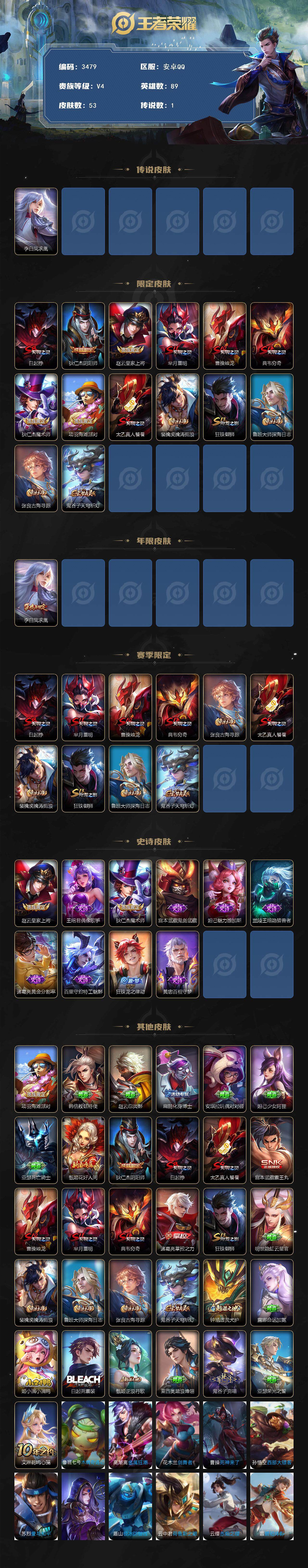 WZJZ3399029王者荣耀账号详情图2