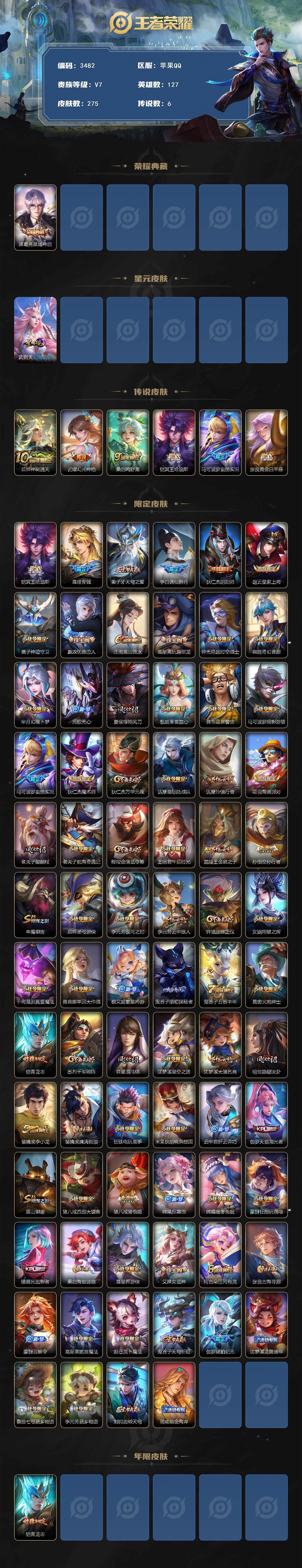 WZQM3399185王者荣耀账号详情图3