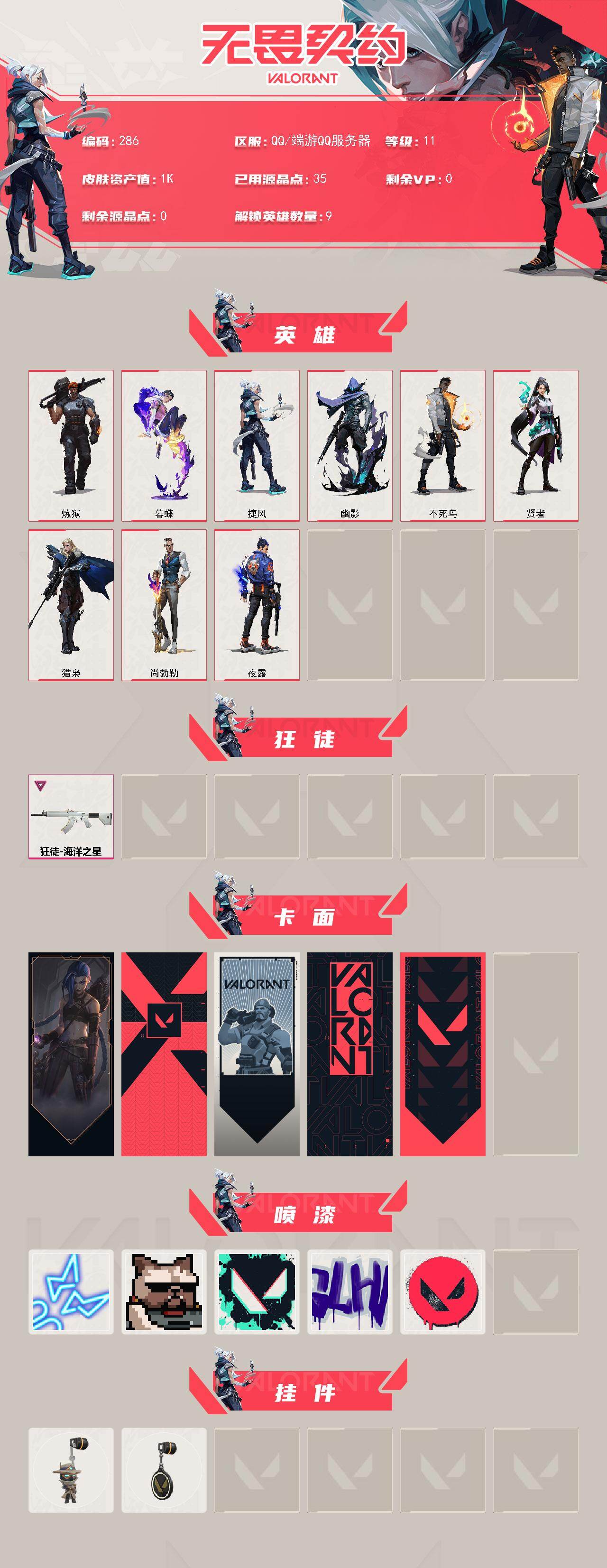 WWQLX431677无畏契约账号详情图2