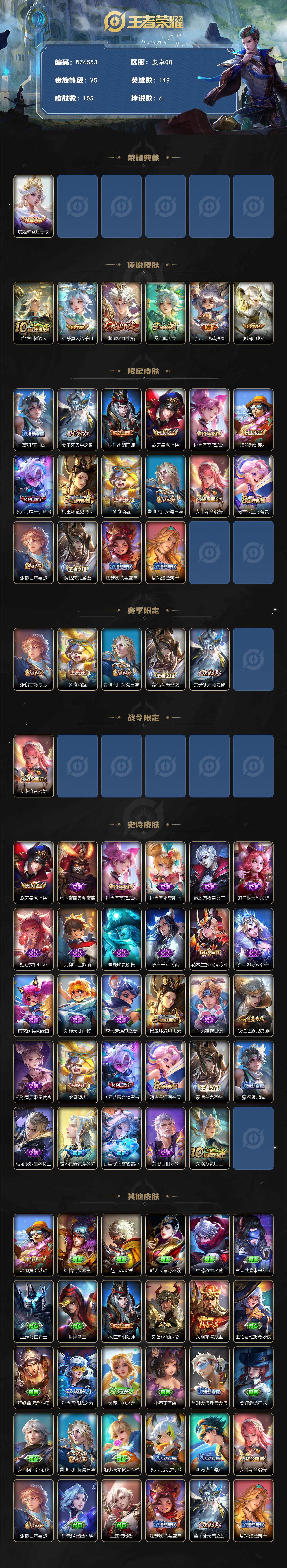 WZXS3393816王者荣耀账号详情图2