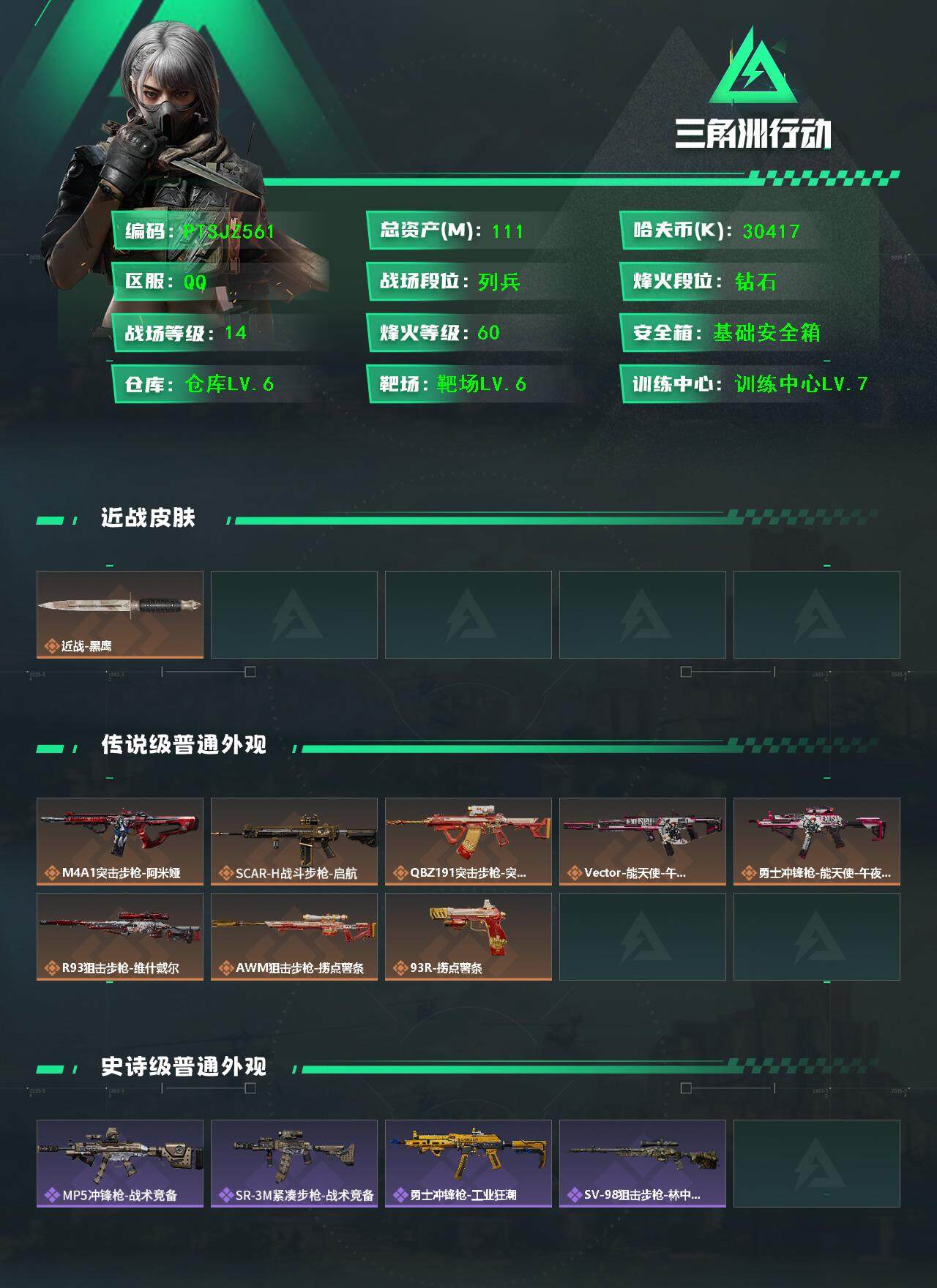 SJZCMW393160三角洲行动账号详情图2