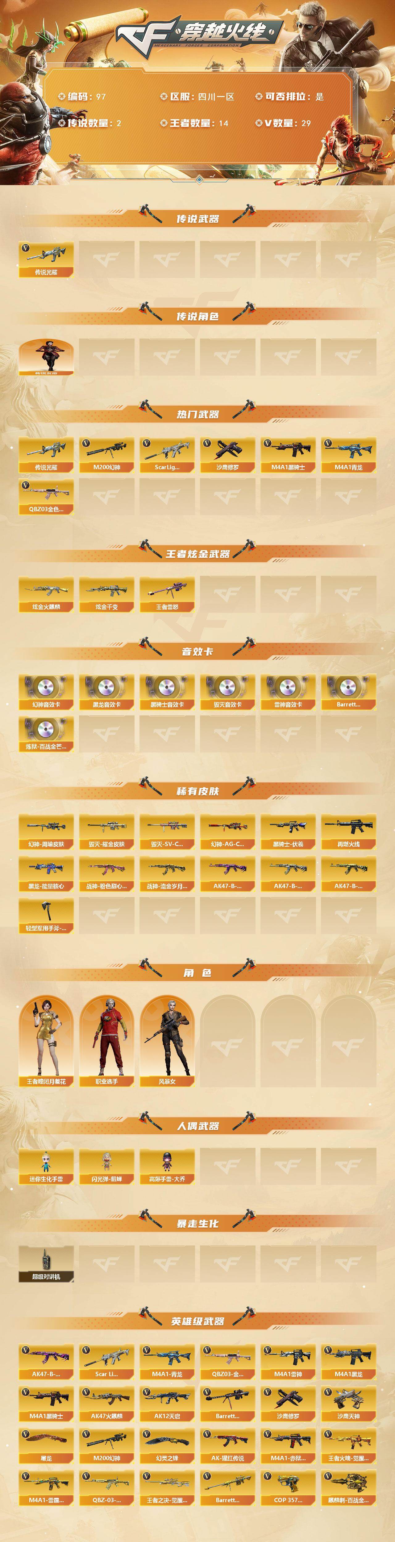 CFCMW422100穿越火线账号详情图2