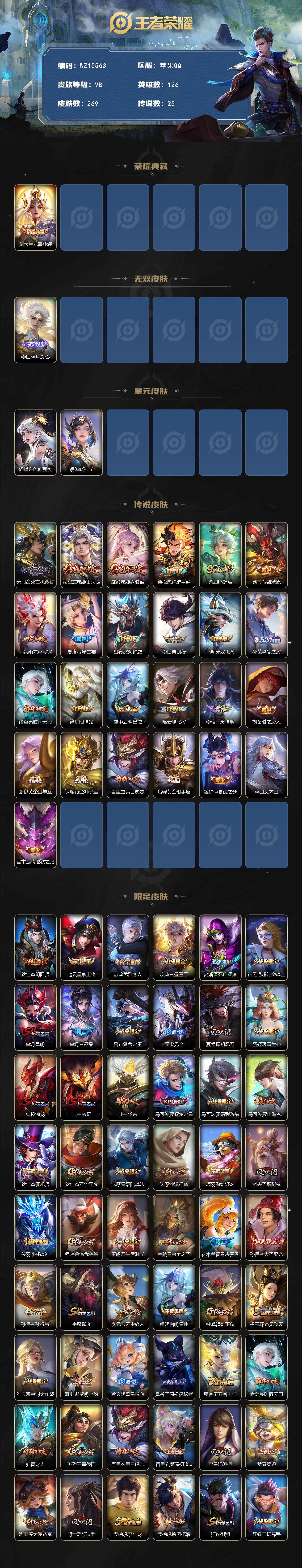 WZ0349670王者荣耀账号详情图2