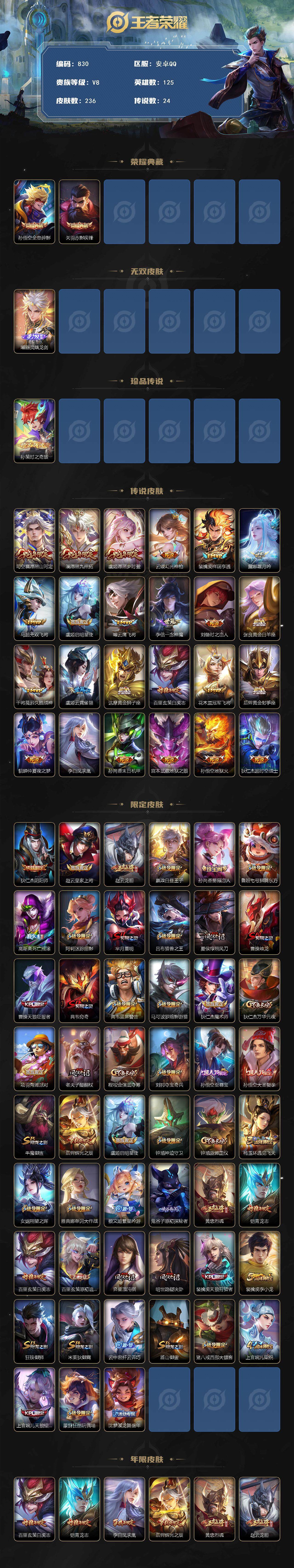 WZCMW3394325王者荣耀账号详情图2 WZCMW3394325王者荣耀账号详情图2