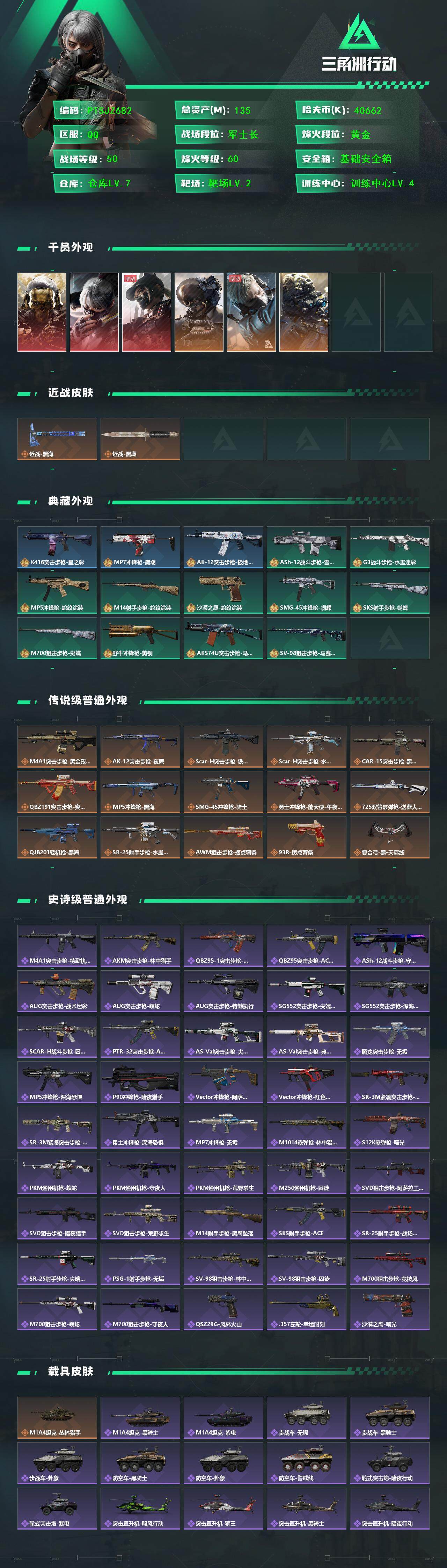 SJZCMW385673三角洲行动账号详情图2