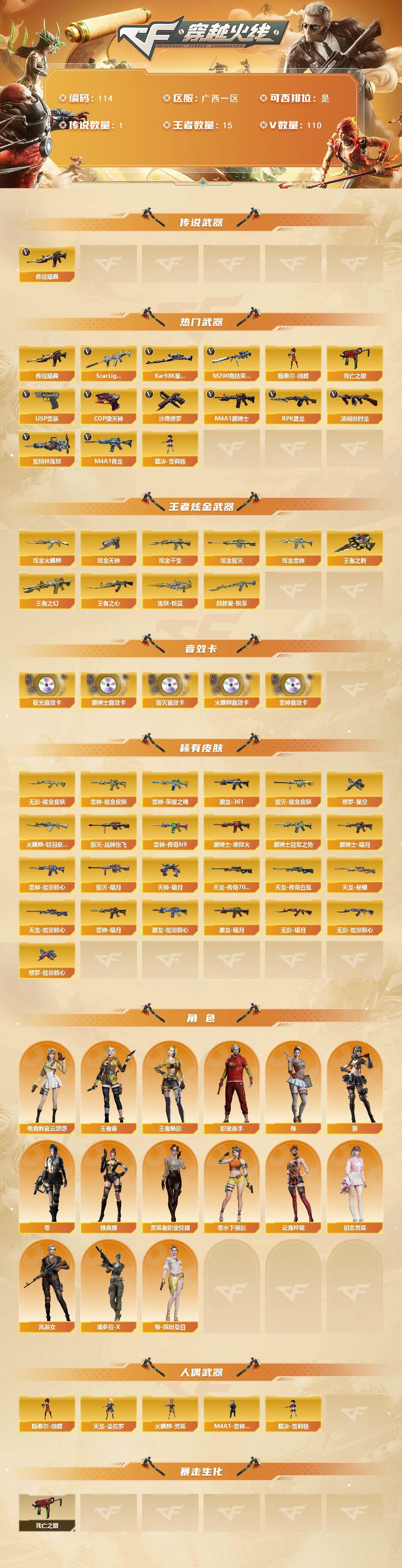 CFCMW421965穿越火线账号详情图2