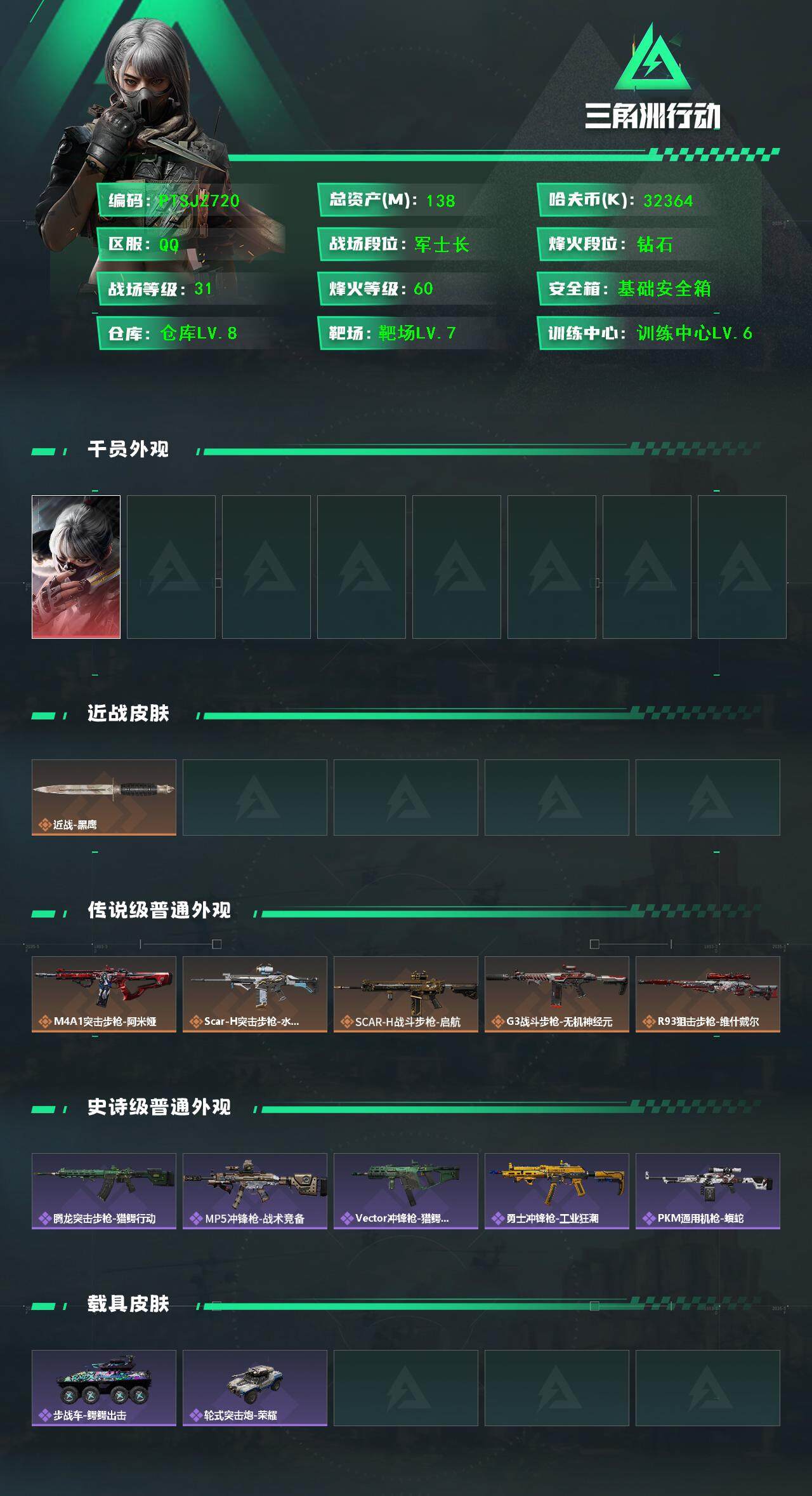 SJZCMW385694三角洲行动账号详情图2 SJZCMW385694三角洲行动账号详情图2