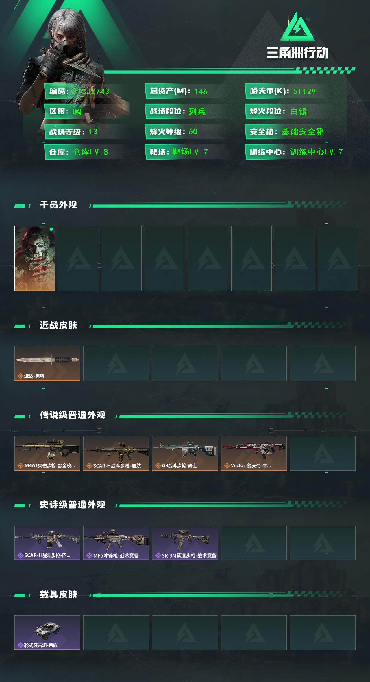 SJZCMW385703三角洲行动账号详情图2