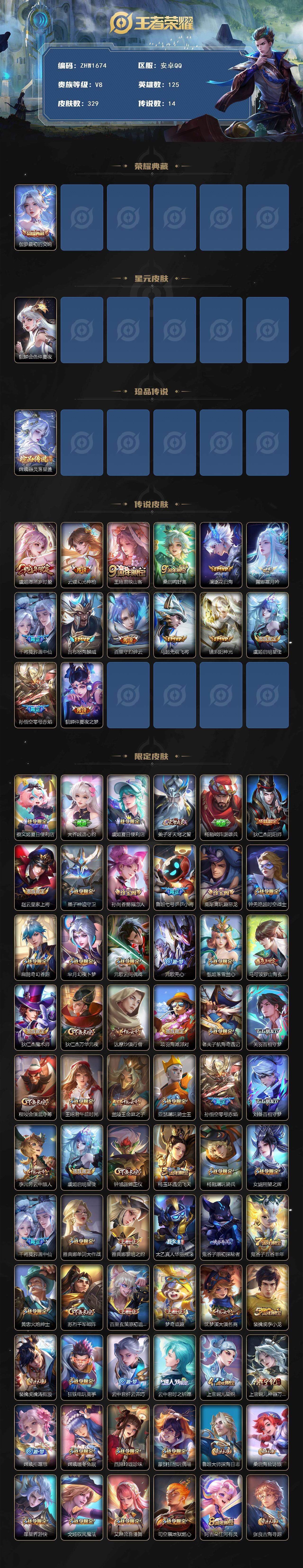 WZLE3399554王者荣耀账号详情图2