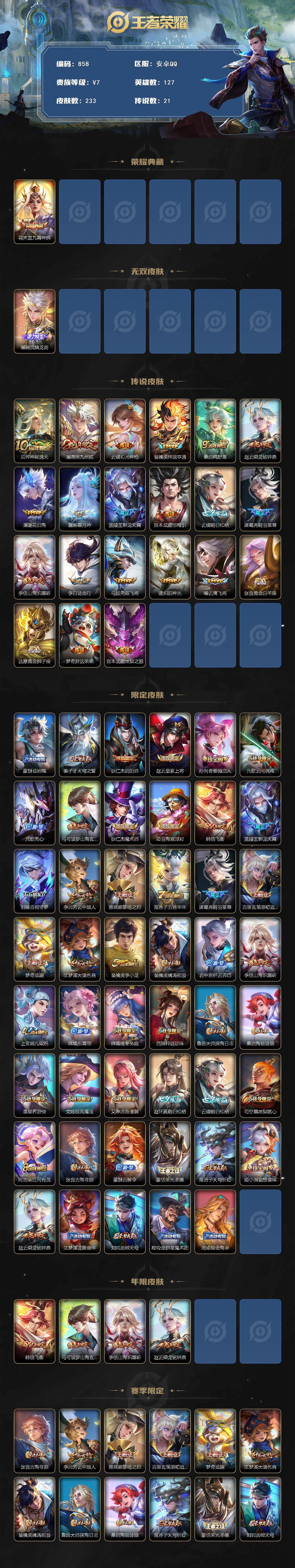 WZCMW3396116王者荣耀账号详情图2