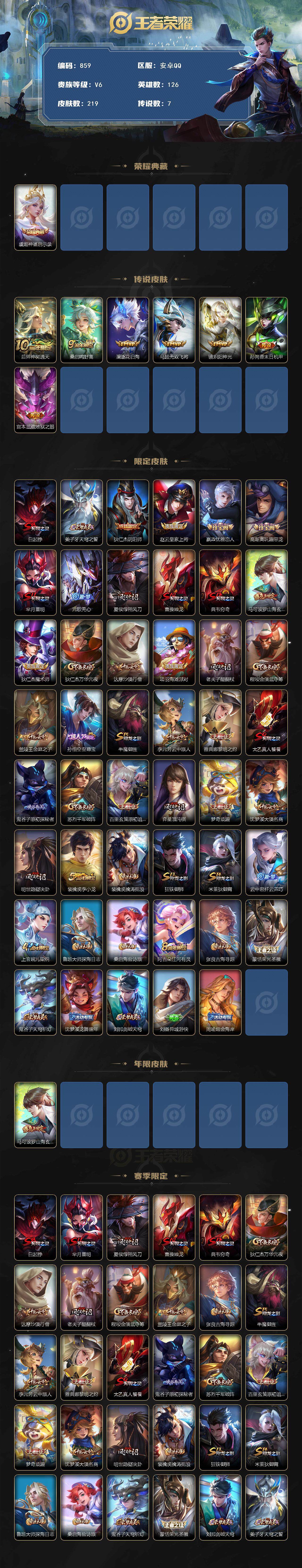 WZCMW3396118王者荣耀账号详情图2