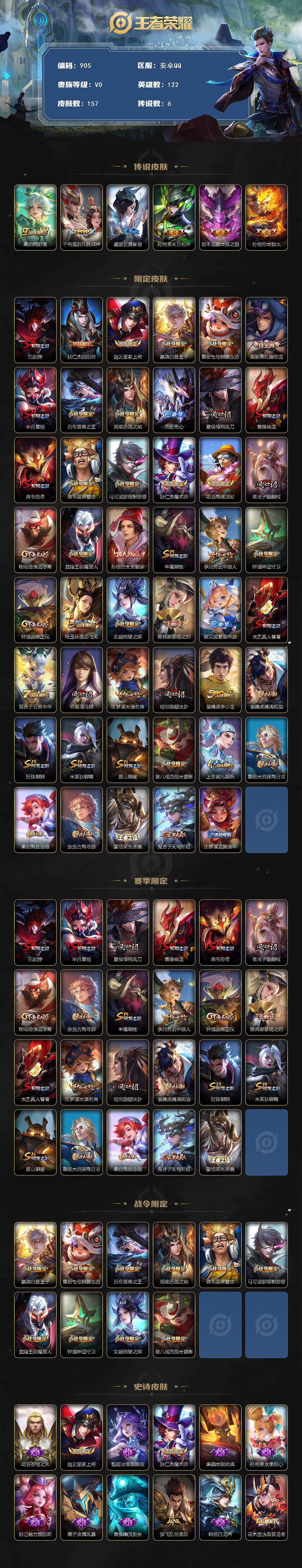 WZCMW3396212王者荣耀账号详情图2