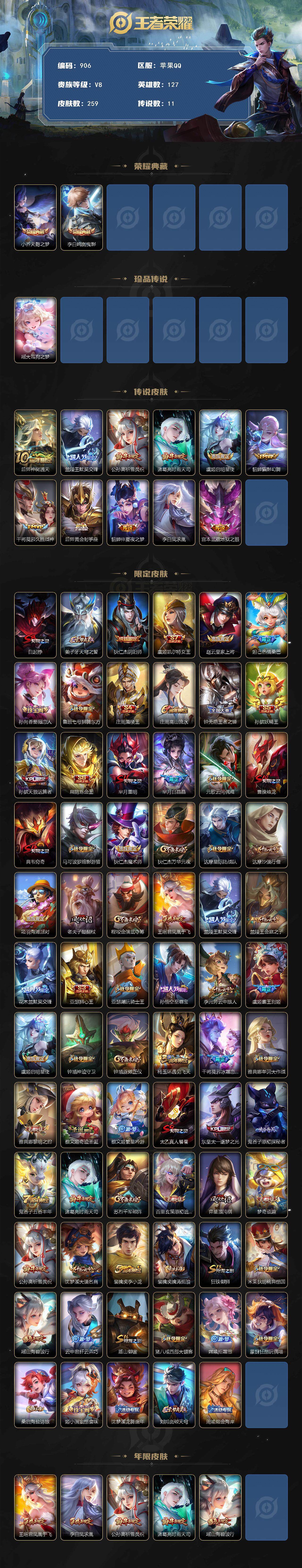 WZCMW3396213王者荣耀账号详情图2