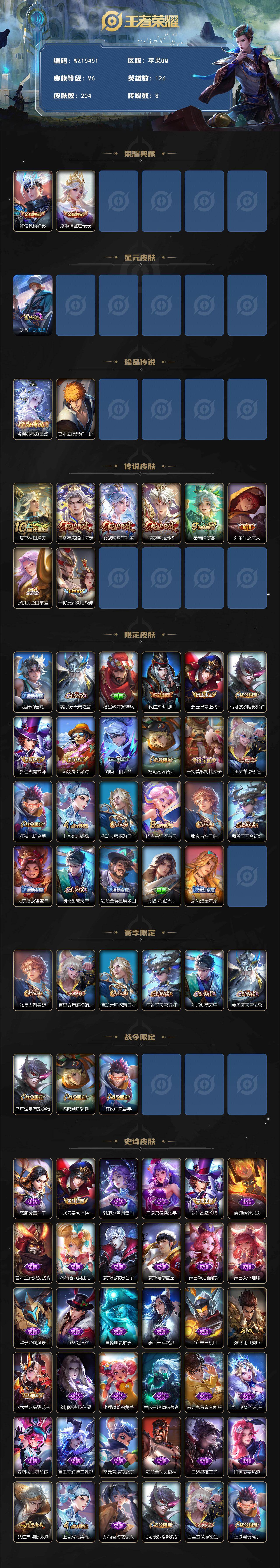 WZ0349634王者荣耀账号详情图2