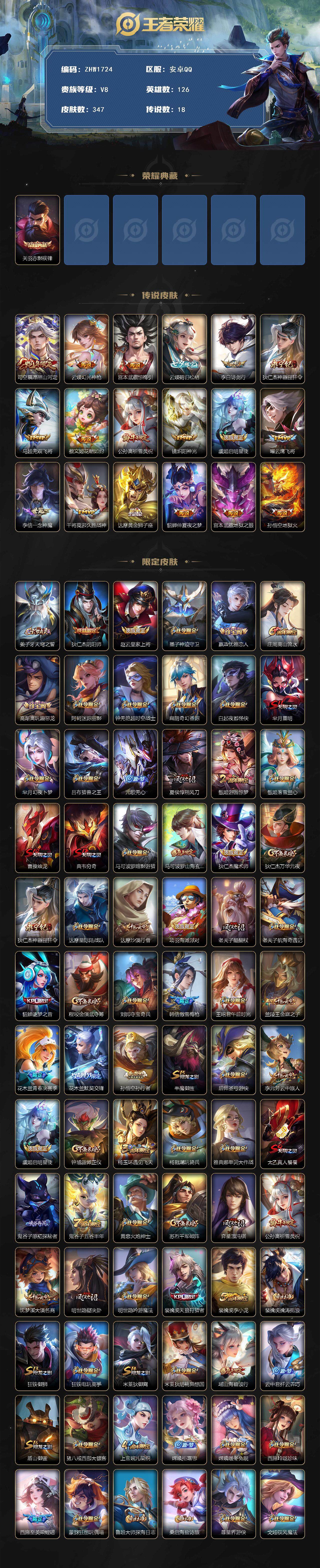 WZLX3481143王者荣耀账号详情图2