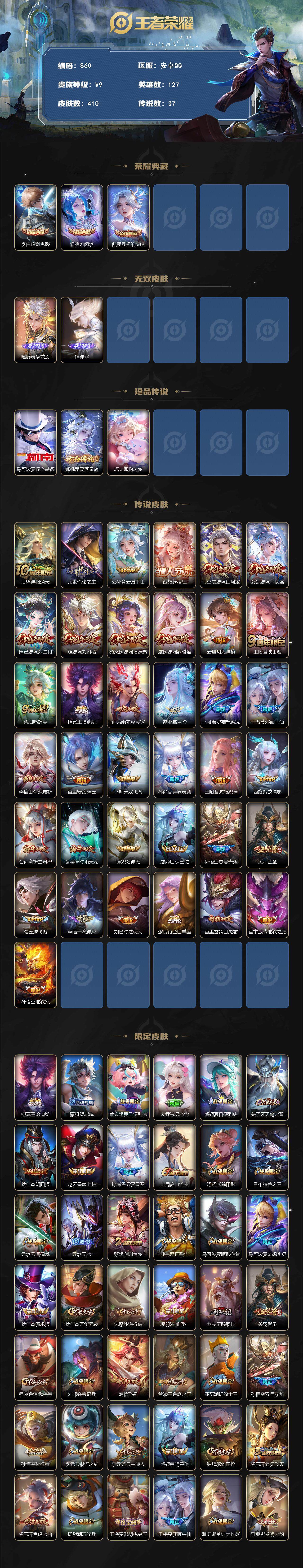 WZCMW3396189王者荣耀账号详情图2