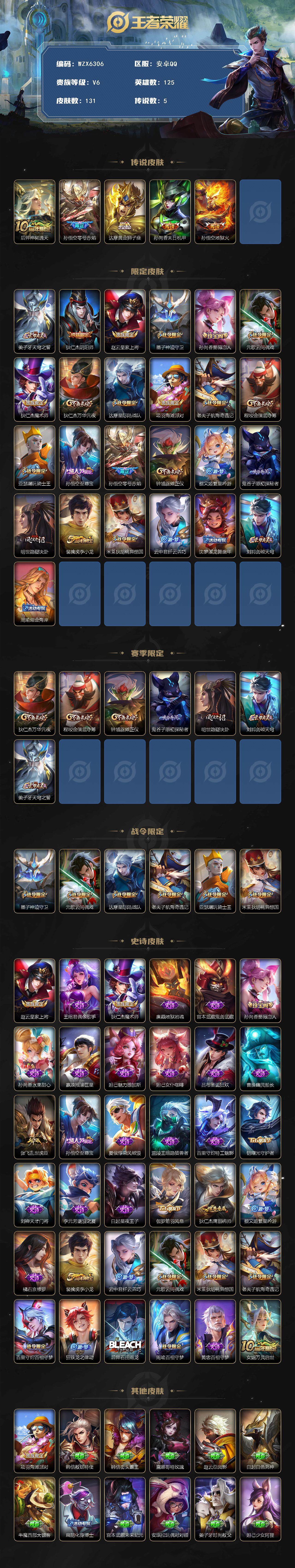 WZCMW3424738王者荣耀账号详情图2