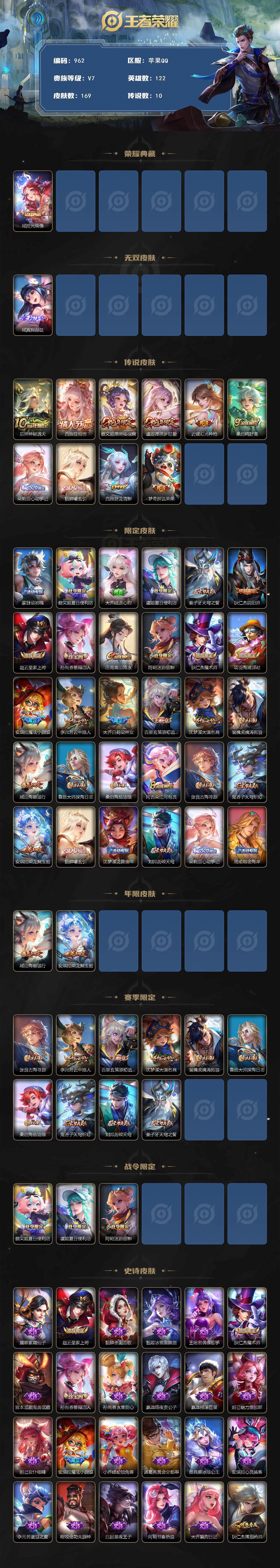 WZCMW3398029王者荣耀账号详情图2