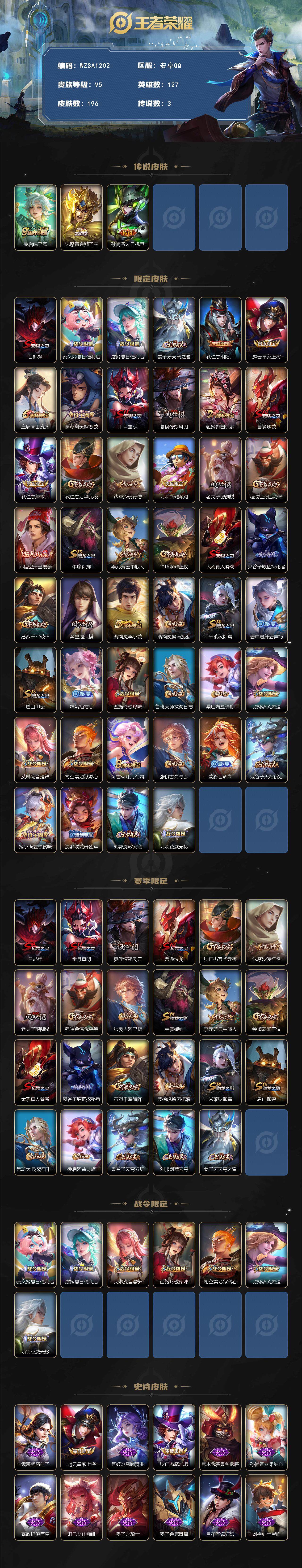 WZEY3399437王者荣耀账号详情图2