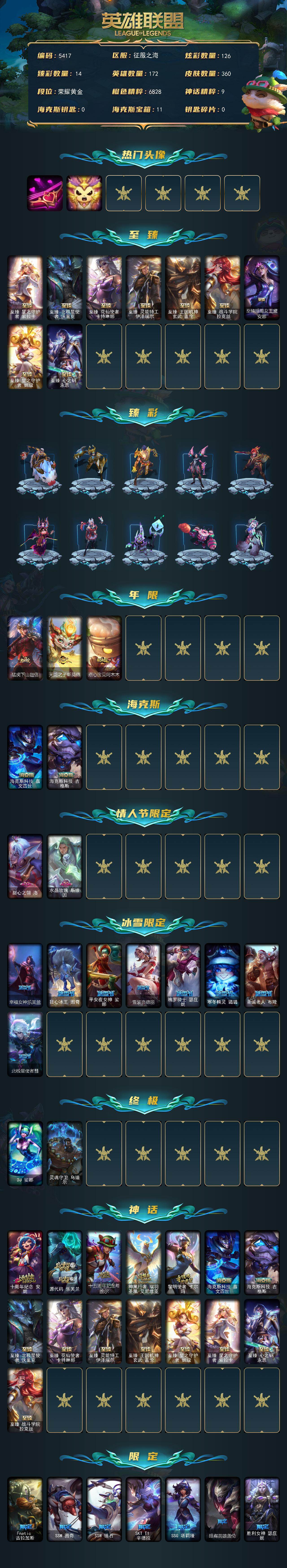 LOLLX422825英雄联盟账号详情图2