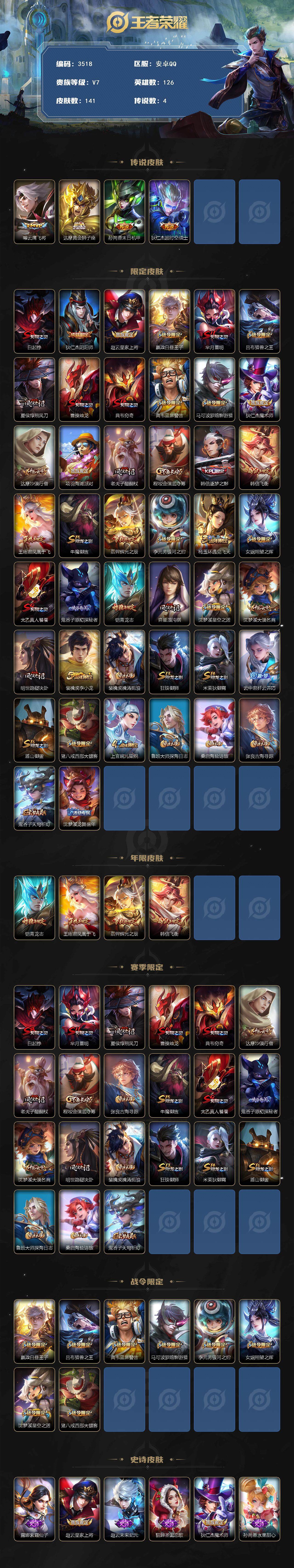 WZJZ3410202王者荣耀账号详情图2