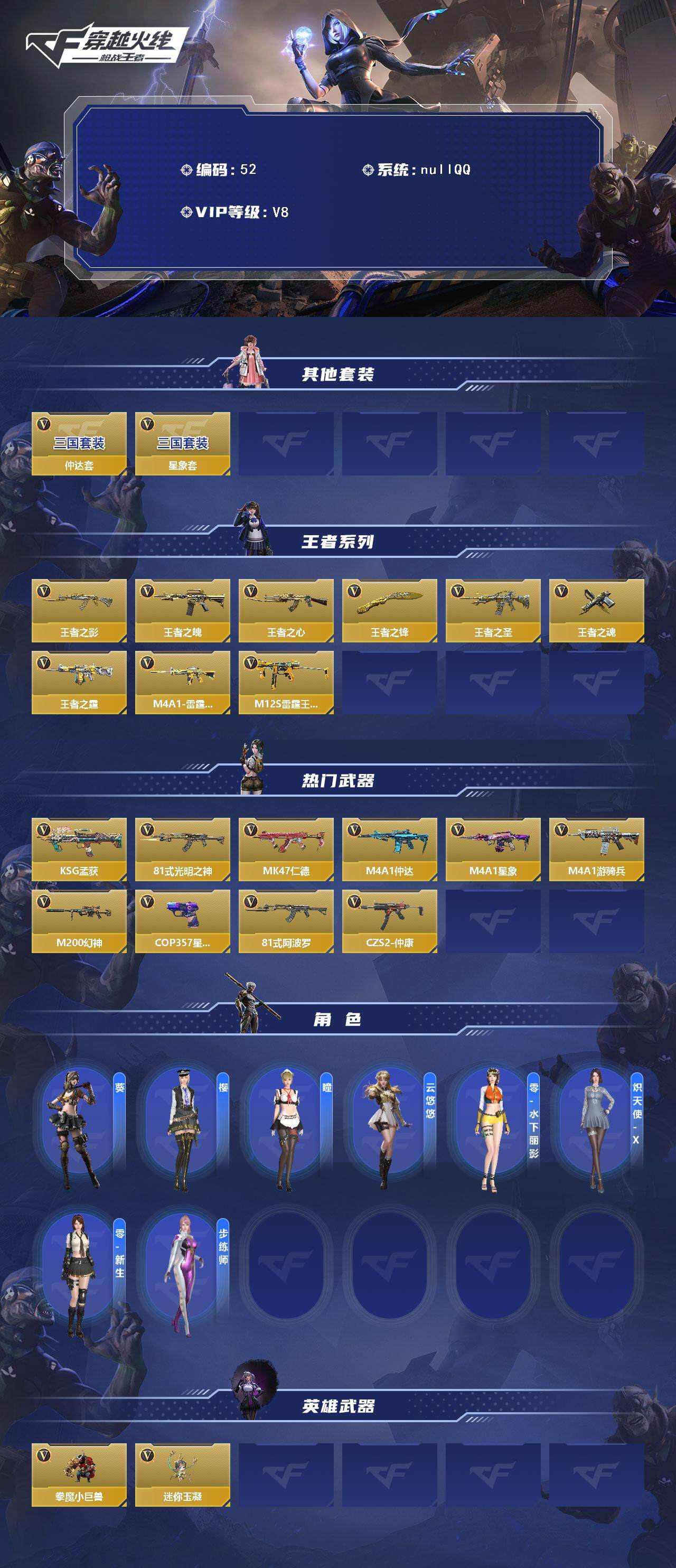 CFMLFY368201枪战王者账号详情图2 CFMLFY368201枪战王者账号详情图2