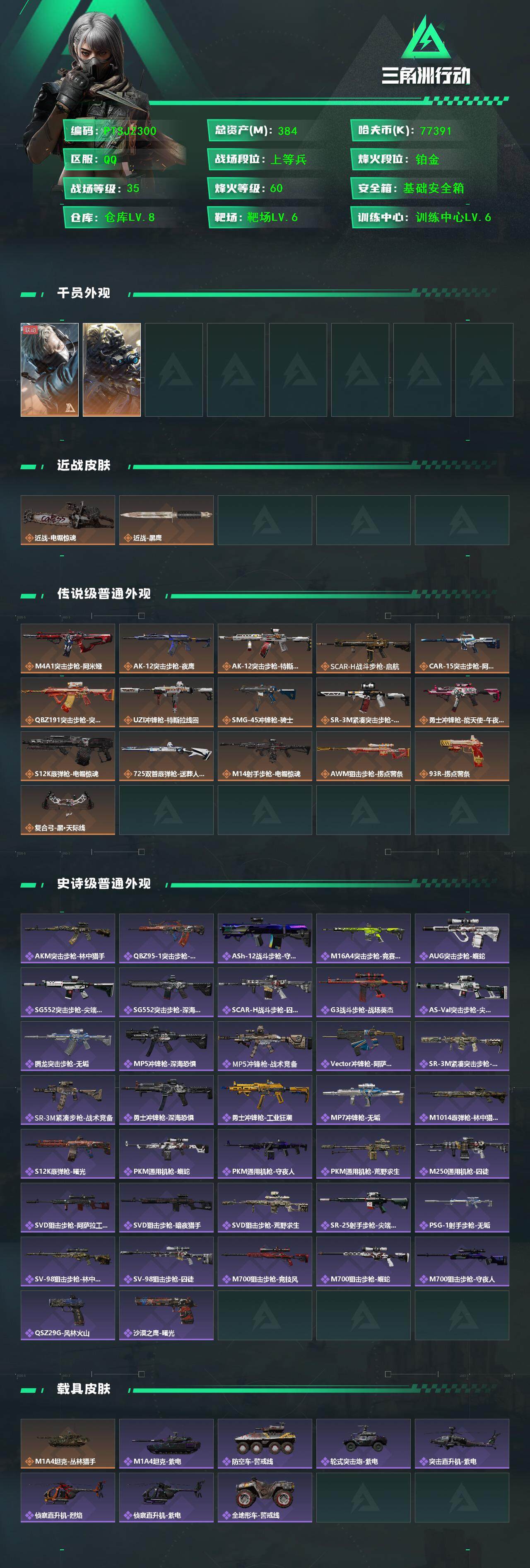 SJZCMW3101225三角洲行动账号详情图2