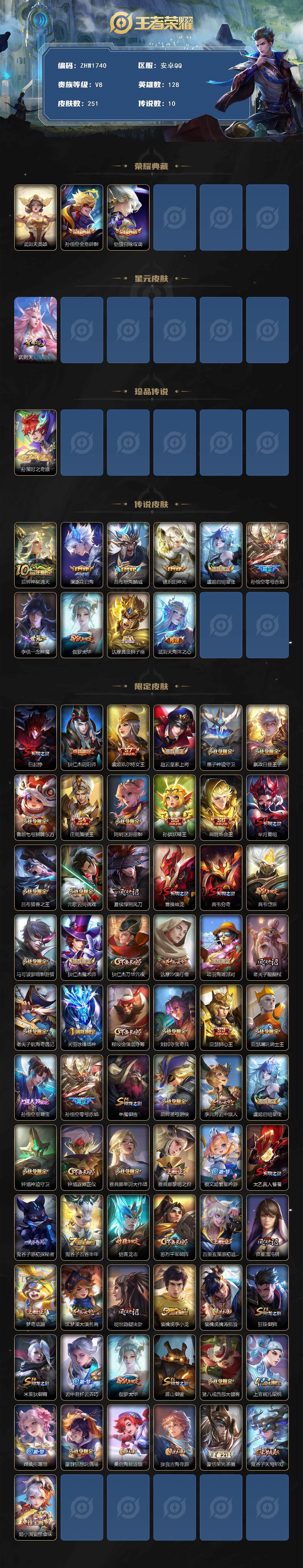 WZLX3402725王者荣耀账号详情图2