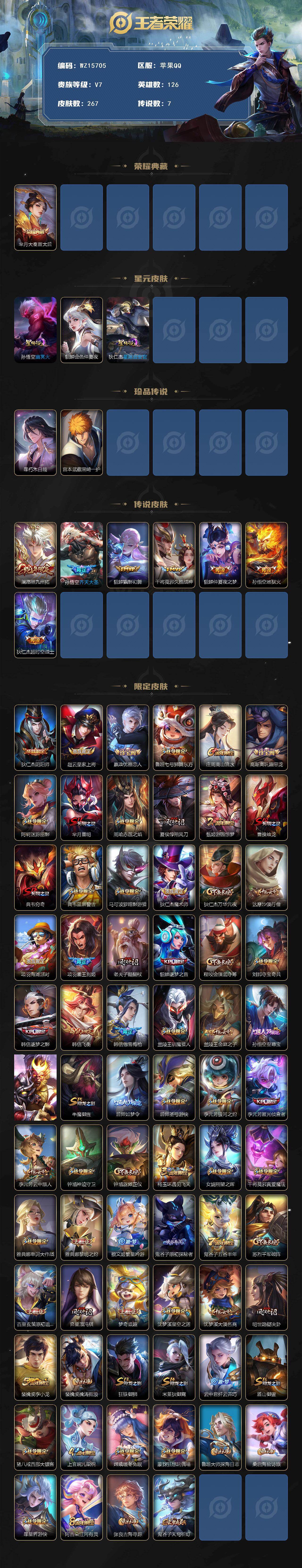 WZ0349707王者荣耀账号详情图2