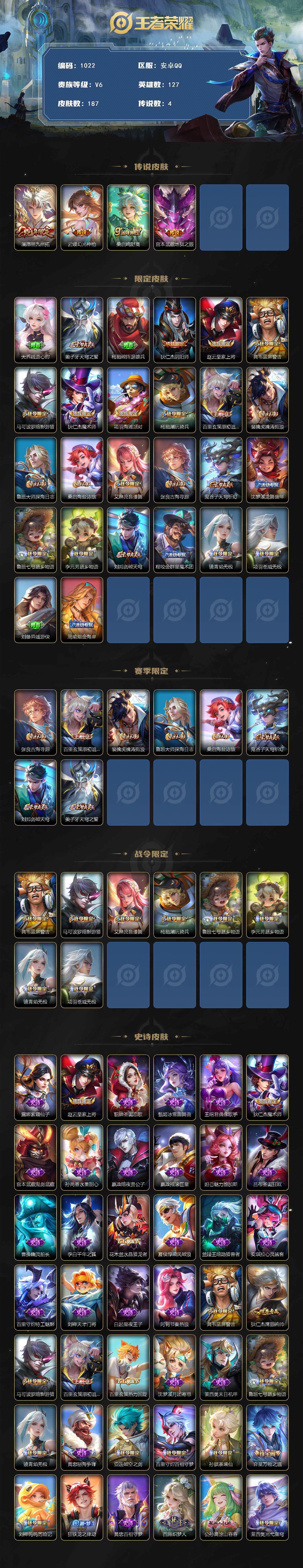 WZCMW3425236王者荣耀账号详情图2