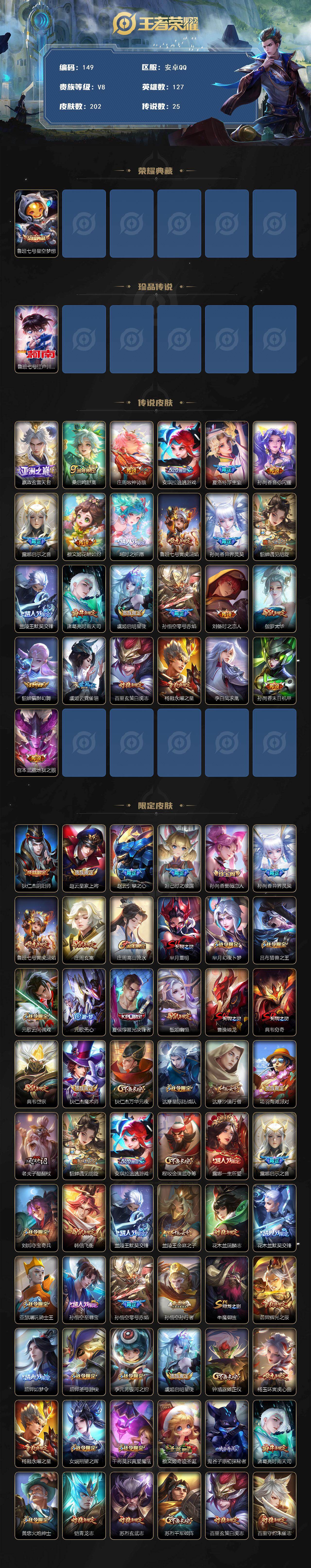 WZCMW495943王者荣耀账号详情图2