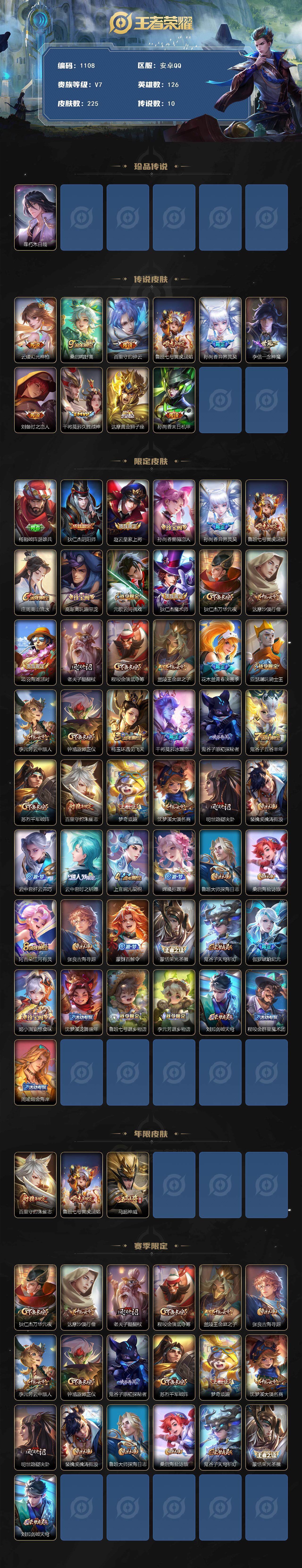 WZQM3401082王者荣耀账号详情图3