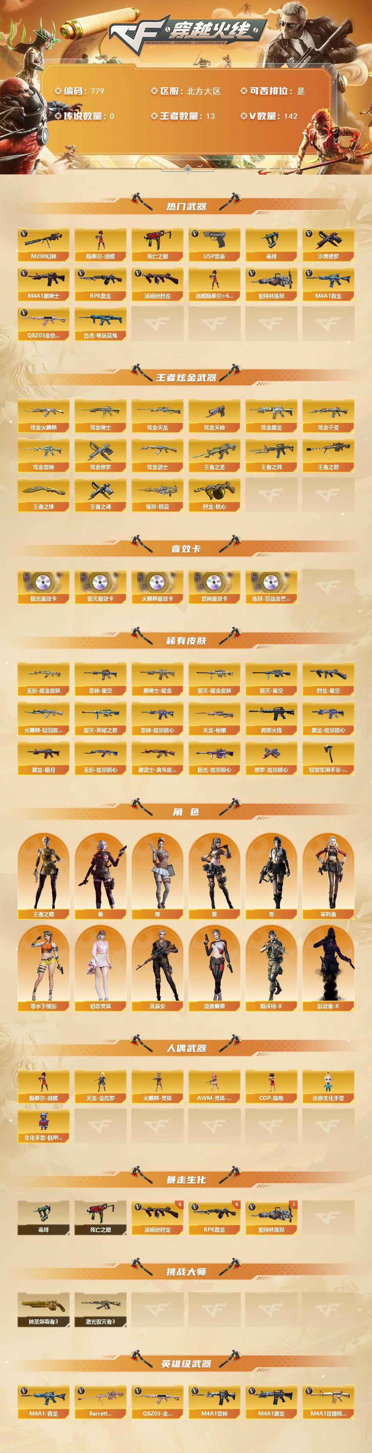 CFLX369091穿越火线账号详情图2 CFLX369091穿越火线账号详情图2