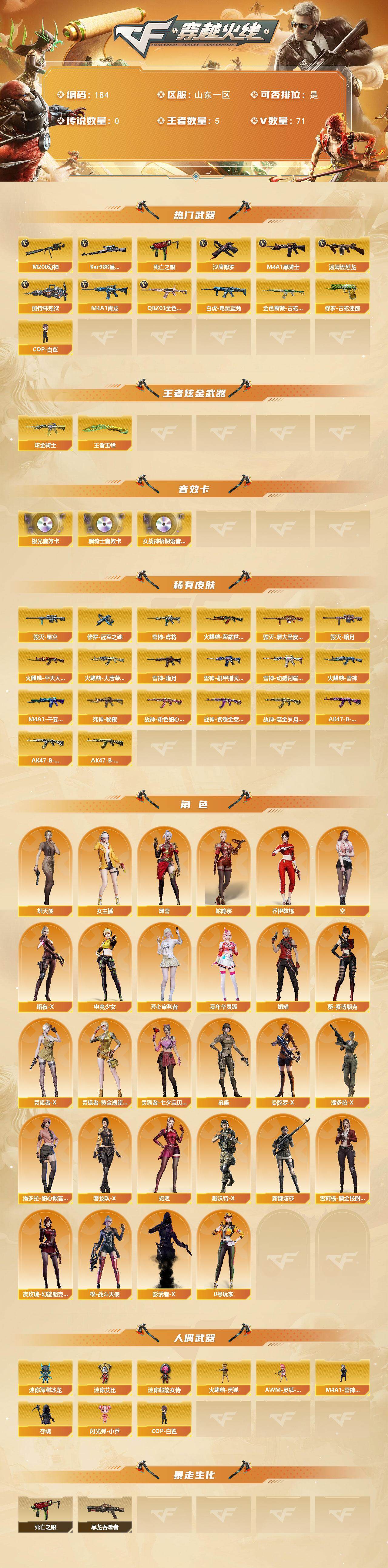 CFCMW421689穿越火线账号详情图2