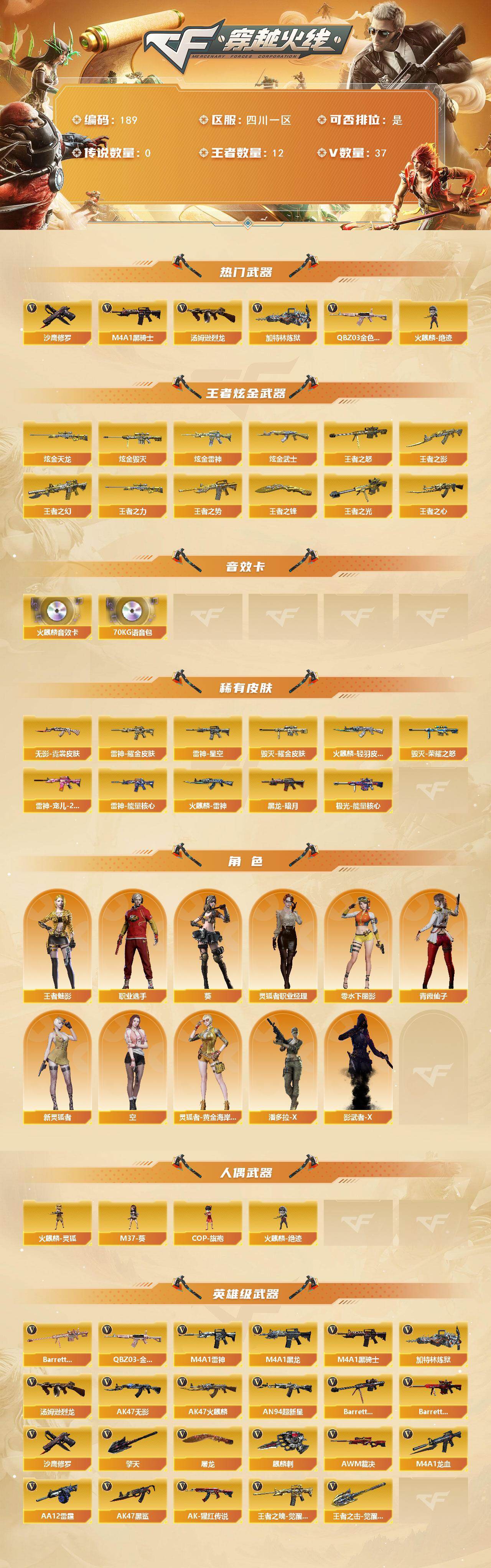 CFCMW421212穿越火线账号详情图2