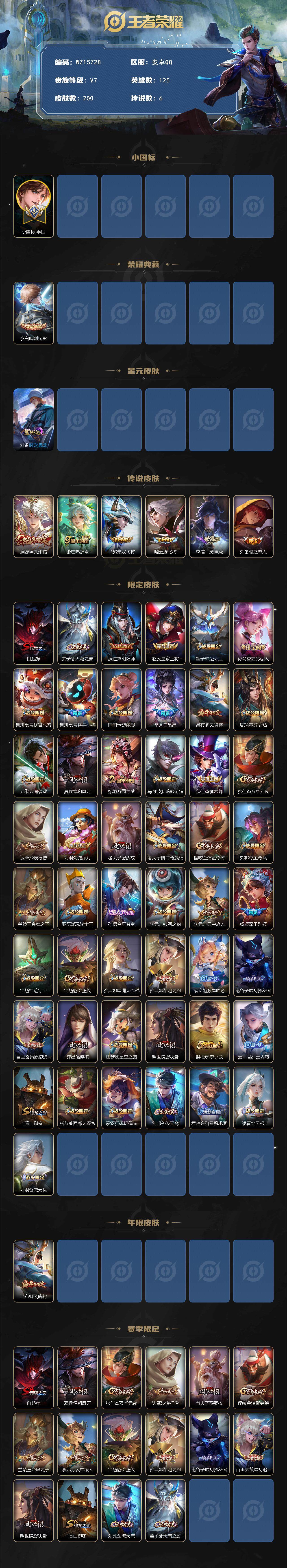 WZ0349719王者荣耀账号详情图2