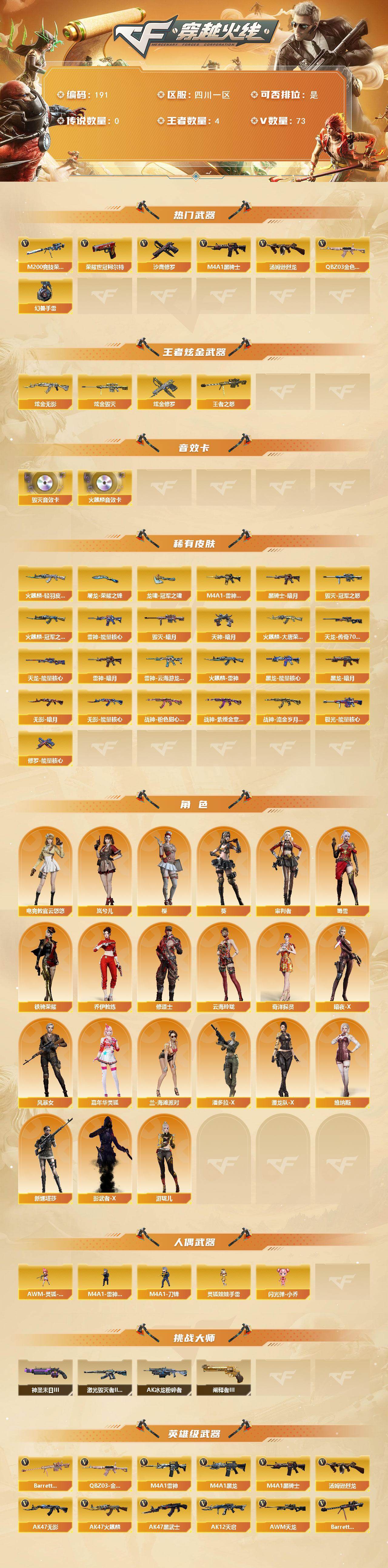 CFCMW421513穿越火线账号详情图2