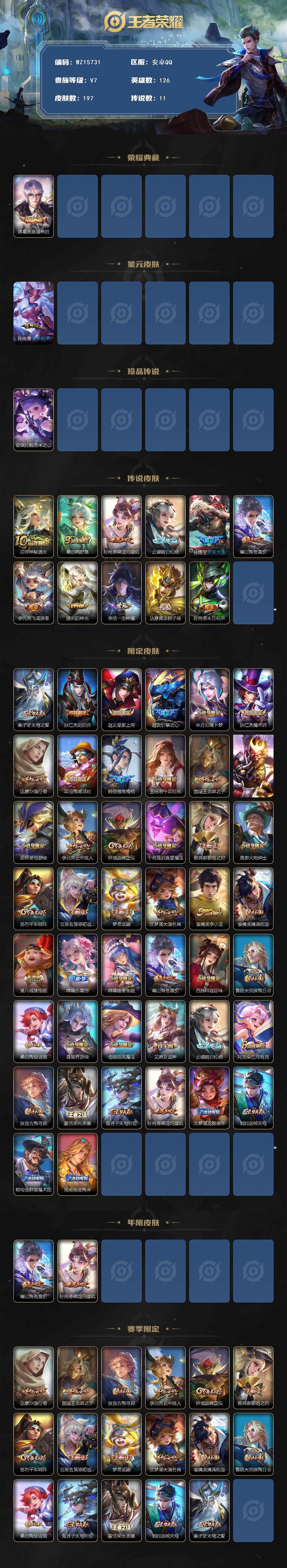 WZ0349722王者荣耀账号详情图2