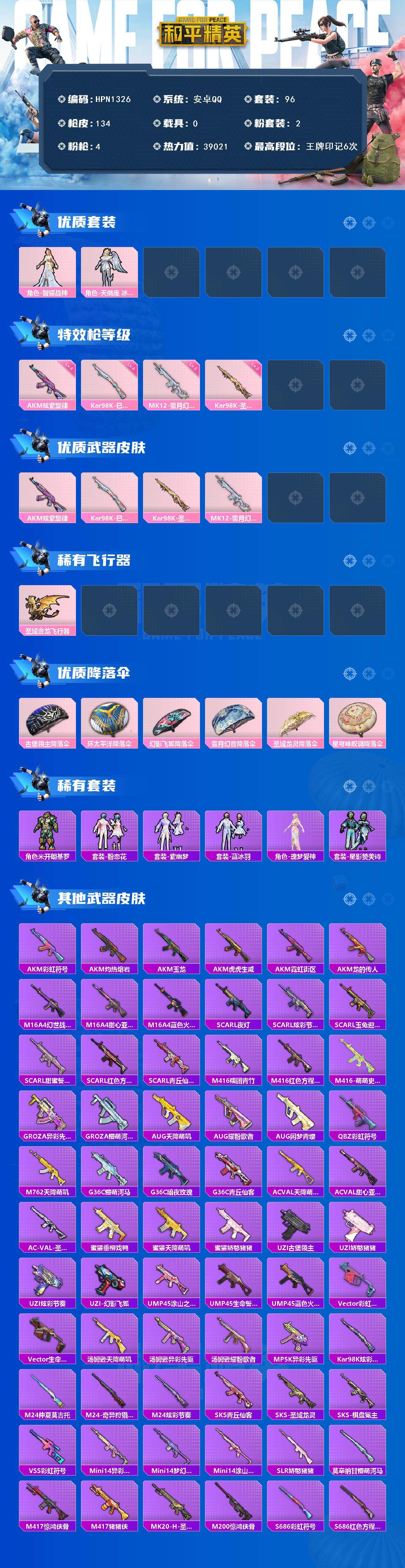 HPCMW3427429和平精英账号详情图2