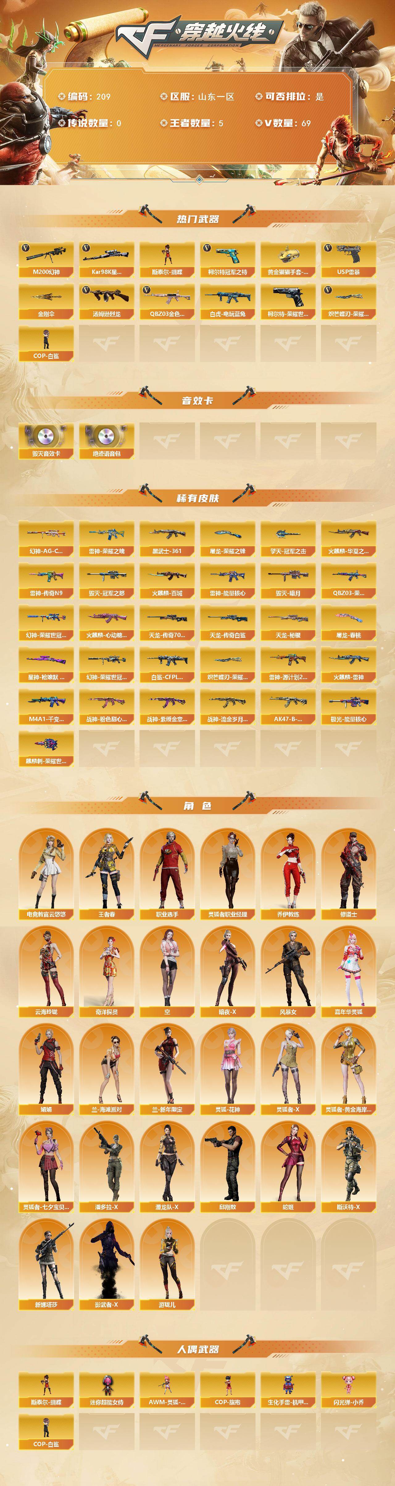 CFCMW422115穿越火线账号详情图2