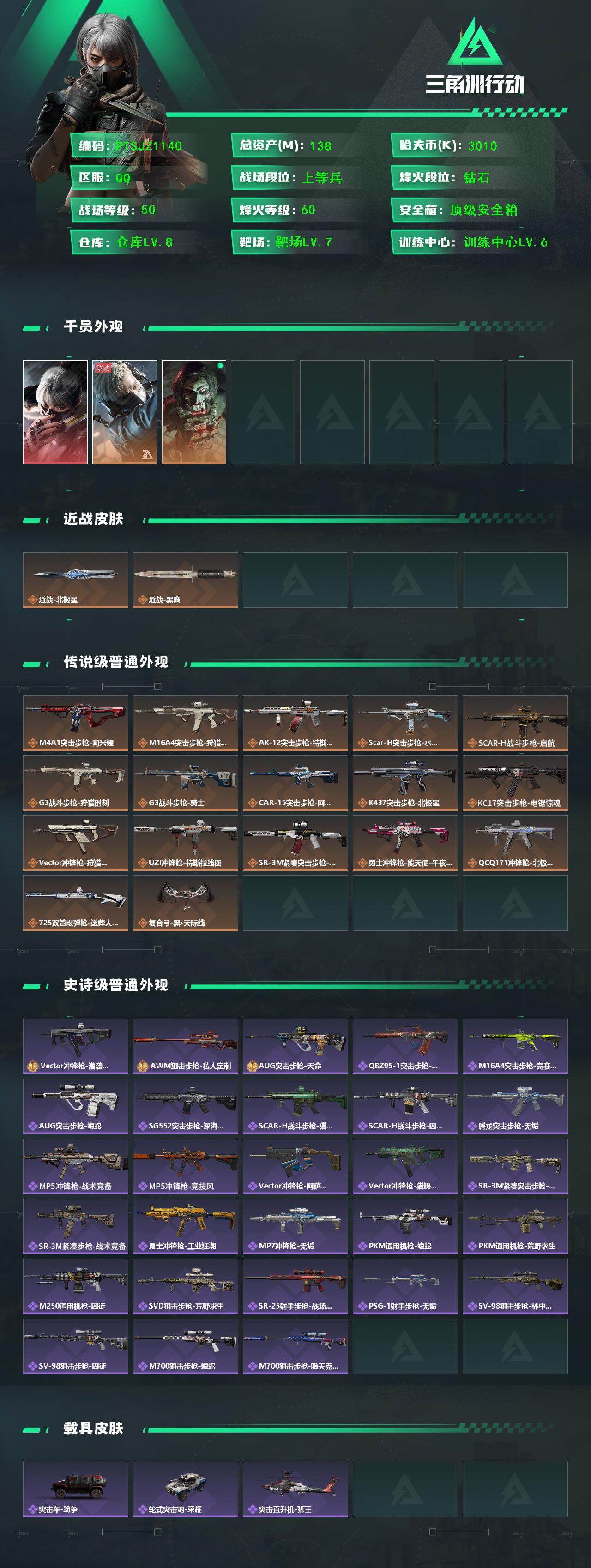 SJZCMW386389三角洲行动账号详情图2