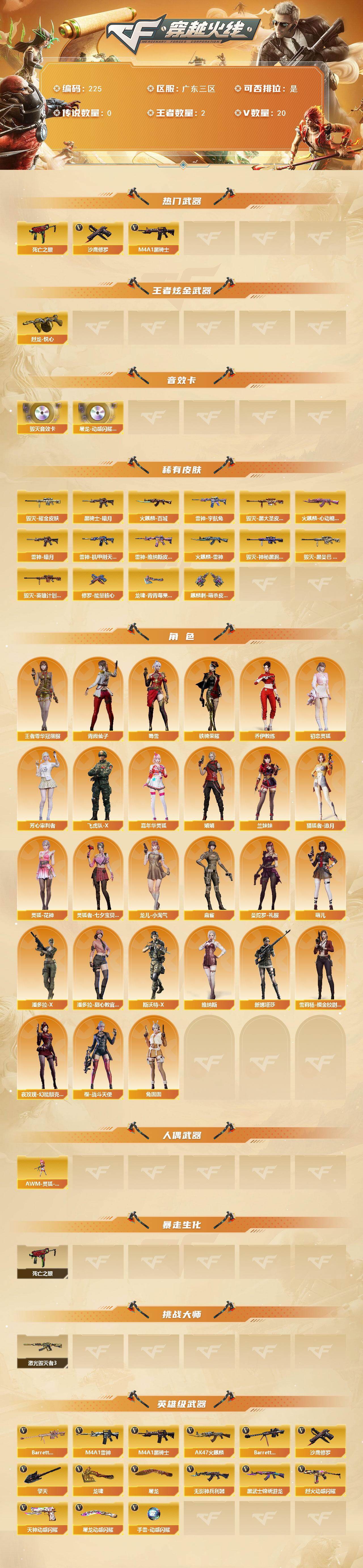 CFCMW421163穿越火线账号详情图2