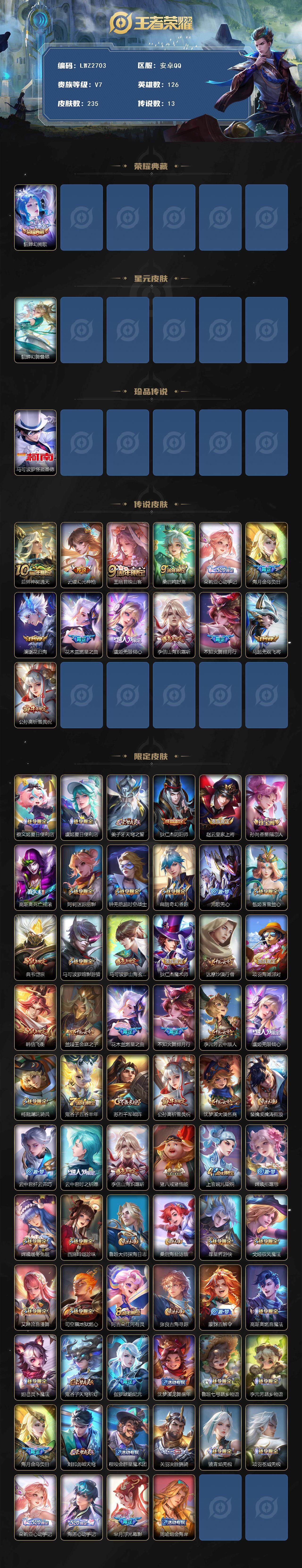 WZLX3408177王者荣耀账号详情图2