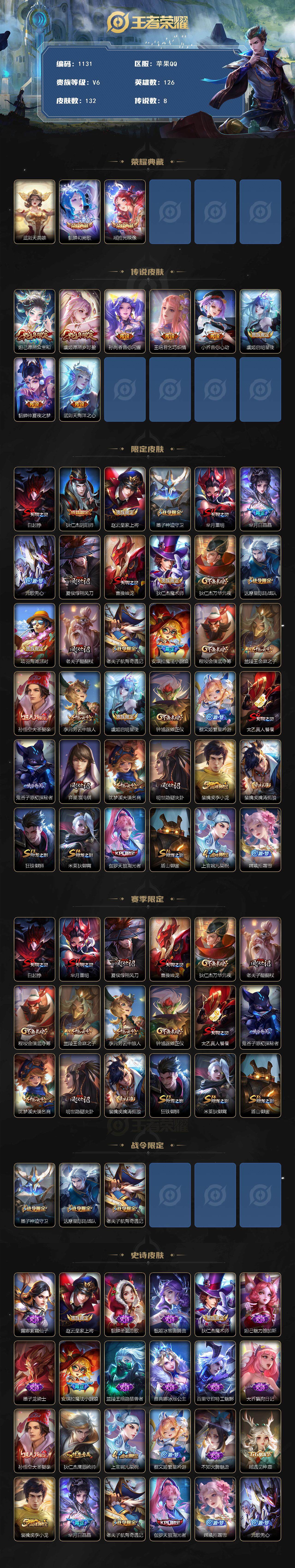 WZCMW3401920王者荣耀账号详情图2